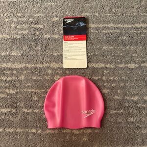 Speedo Hot Pink Silicone Swim Cap